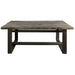Benzara Rustic Style Wooden Coffee Table With Intersected Sled Base, Gray BM240211