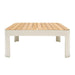 Benzara Square Outdoor Coffee Table With Slatted Table Top, Light Gray BM236349