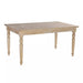 Benzara Transitional Wooden Rectangular Table With Turned Legs,Light Brown BM144375