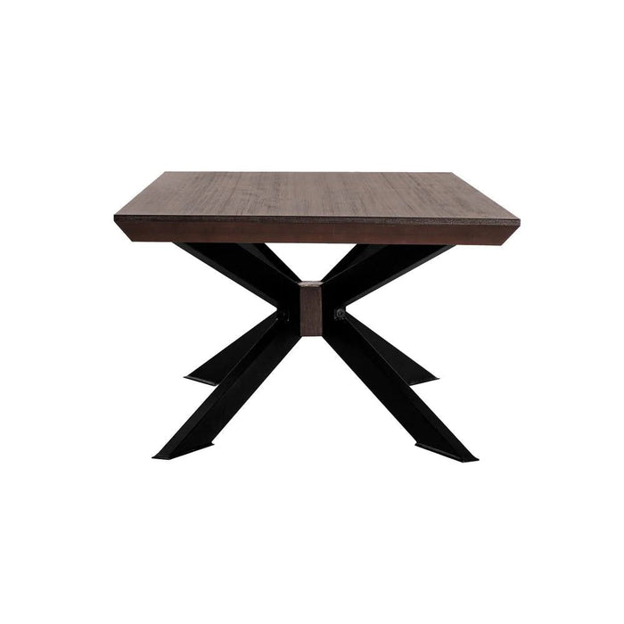 Benzara Wooden Coffee Table With Intersected Double X Shaped Legs, Brown And Black BM236480