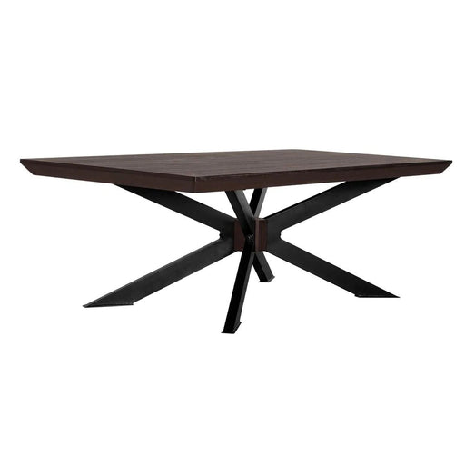 Benzara Wooden Coffee Table With Intersected Double X Shaped Legs, Brown And Black BM236480