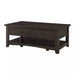 Benzara Wooden Coffee Table With Two Drawers, Espresso Brown BM178135