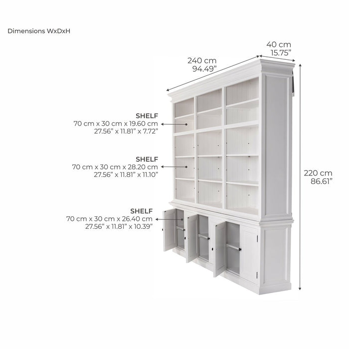 NovaSolo Halifax Triple-Bay Hutch Unit White CA614