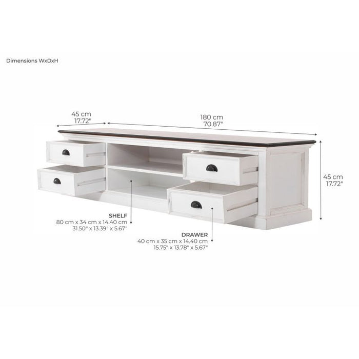 NovaSolo Halifax Accent Large Entertainment Center Two-tone CA631TWD