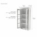 NovaSolo Provence Double Vitrine in Classic White CA640