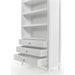 NovaSolo Skansen Bookcase with 3 Drawers in Classic White CA641