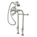 Cambridge Plumbing Clawfoot Tub Freestanding British Telephone Faucet & Hand Held Shower Combo-Brushed Nickel CAM398463-BN