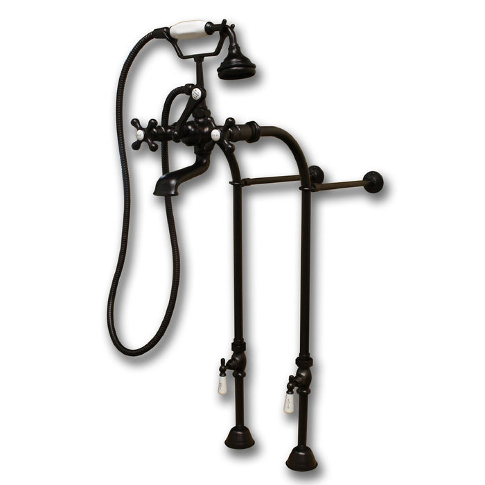 Cambridge Plumbing Clawfoot Tub Freestanding British Telephone Faucet & Hand Held Shower Combo-Oil Rubbed Bronze CAM398463-ORB