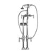 Cambridge Plumbing Clawfoot Tub Freestanding English Telephone Gooseneck Faucet & Hand Held Shower Combo-Polished Chrome CAM398684-CP