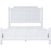 Sunset Trading White Shutter Wood 5 Piece Queen Bedroom Set | 1 Drawer Nightstand | 6 Drawer Dresser with Mirror | Tall Dresser CF-1105-0150-Q5P