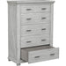 Sunset Trading Crossing Barn 5 Drawer Bedroom Chest | Gray Acacia Wood CF-4141-0786