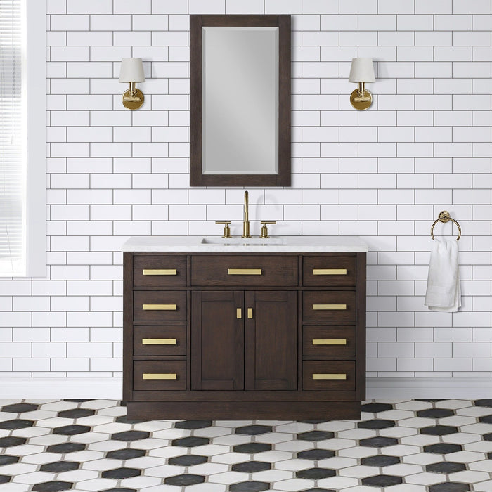 Water Creation Chestnut 48″ Single Sink Carrara White