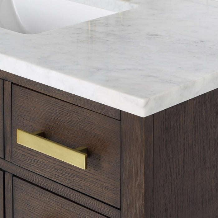 Water Creation Chestnut 48″ Single Sink Carrara White 48″ size