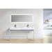 KubeBath Haus 60" Stainless Steel Console with White Acrylic Sink