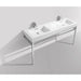 KubeBath Haus 60" Stainless Steel Console with White Acrylic Sink