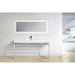 KubeBath Haus 60" Stainless Steel Console with White Acrylic Sink