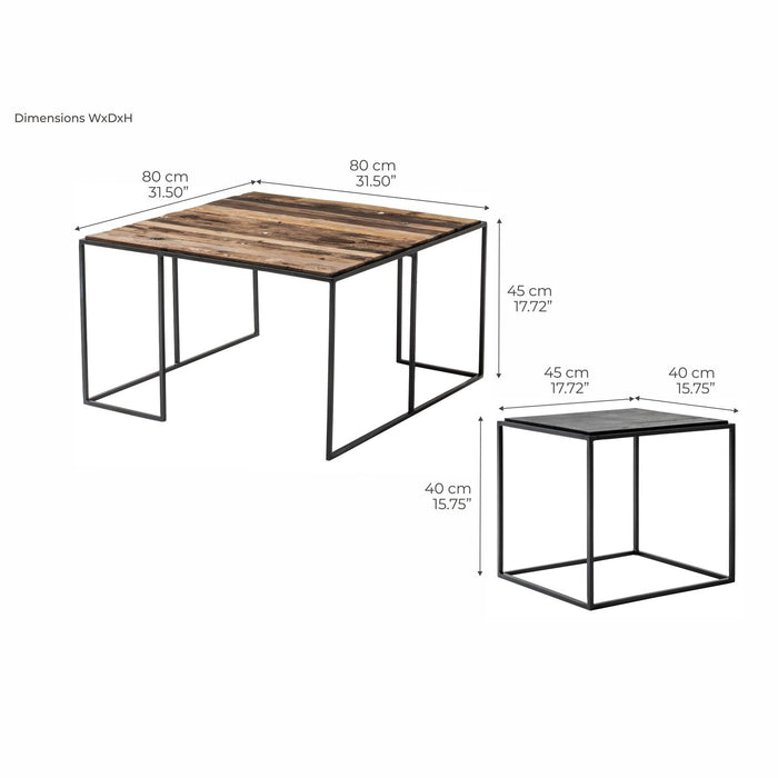 NovaSolo Nesting Coffee Table Set 80cm CPP 28004