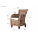 NovaSolo Wickerworks Baron Chair, Natural Grey Set of 2 CR52