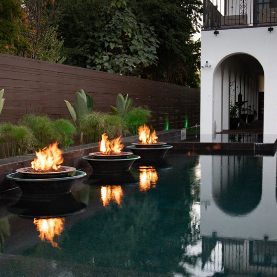 The Outdoor Plus Cazo Fire & Water Bowl 360° Spill | Hammered Patina Copper