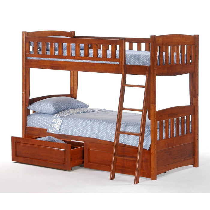 Night and Day Furniture Spices Cinnamon Twin/Twin Bunk Bed