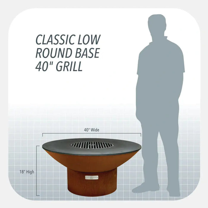 Arteflame Classic 40" Black Label - Low Round Base