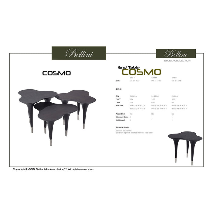 Bellini Modern Living Cosmo End Table Medium Cosmo ET M