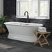 Cambridge Plumbing Cast Iron Double Ended Tub 66" X 30" with No Faucet Drillings DE66-PED-NH