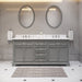 Water Creation Derby 72 Inch Cashmere Grey Double Sink Bathroom Vanity From The Derby Collection DE72CW01CG-000000000