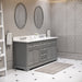 Water Creation Derby 72 Inch Cashmere Grey Double Sink Bathroom Vanity From The Derby Collection DE72CW01CG-000000000