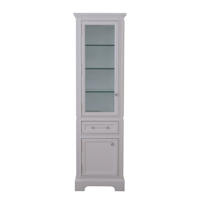 Water Creation Derby Derby Collection Linen Cabinet In White DERBY-LC-W