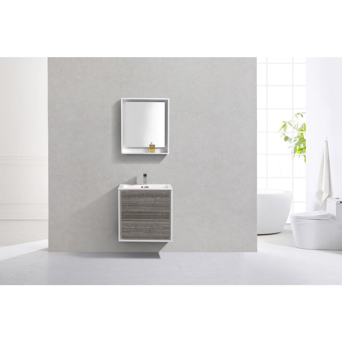 KubeBath DeLusso Wall Mount Modern Bathroom Vanity