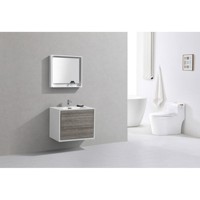 KubeBath DeLusso Wall Mount Modern Bathroom Vanity