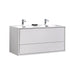 KubeBath DeLusso 48" Wall Mount Modern Bathroom Vanity