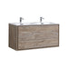 KubeBath DeLusso 48" Wall Mount Modern Bathroom Vanity