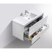 KubeBath DeLusso 48" Wall Mount Modern Bathroom Vanity