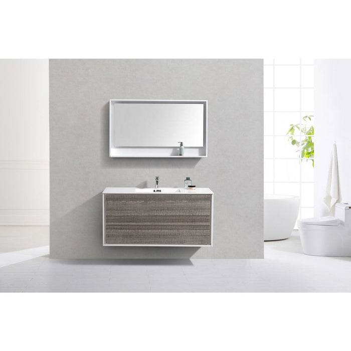 KubeBath DeLusso 48" Wall Mount Modern Bathroom Vanity