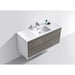 KubeBath DeLusso 48" Wall Mount Modern Bathroom Vanity