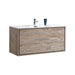 KubeBath DeLusso 48" Wall Mount Modern Bathroom Vanity