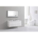 KubeBath DeLusso 60" Double Sink Wall Mount Modern Bathroom Vanity