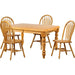 Sunset Trading Oak Selections 5 Piece 72" Rectangular Extendable Dining Set with Arrowback Windsor Chairs | Seats 8 DLU-SLT4272-820-LO5PC