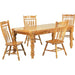 Sunset Trading Oak Selections 5 Piece 72" Rectangular Extendable Dining Set with Aspen Chairs | Seats 8 DLU-SLT4272-C10-LO5PC