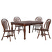 Sunset Trading Andrews 5 Piece 76" Rectangular Extendable Dining Set | Butterfly Leaf Table | Chestnut Brown | Seats 8 DLU-ADW4276-820-CT5P