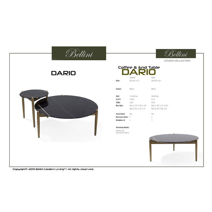 Bellini Modern Living Dario End Table Dario ET
