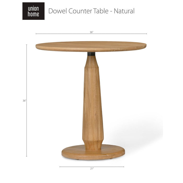 Union Home Dowel Counter Table - Natural DIN00166