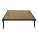 Bellini Modern Living Dynasty Coffee Table Square Brownish Gold Glass top Dynasty CT SQ BRW
