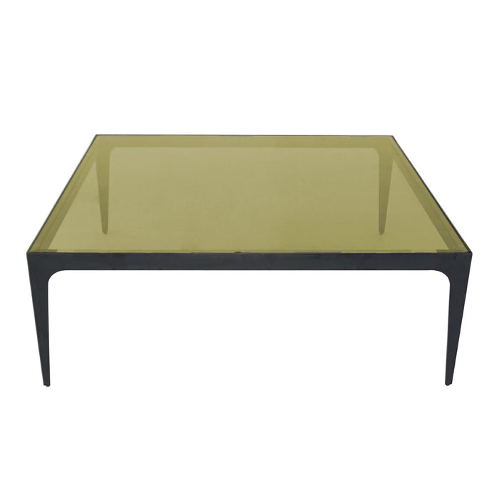 Bellini Modern Living Dynasty Coffee Table Square Yellow Glass top Dynasty CT SQ YLW