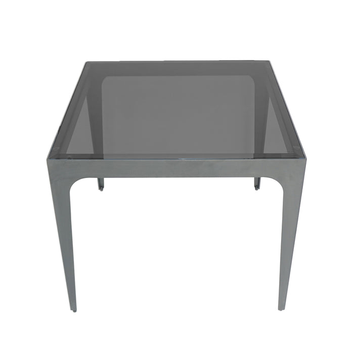 Bellini Modern Living Dynasty End Table Smoked Glass top Dynasty ET SMK