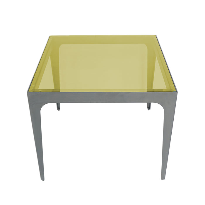 Bellini Modern Living Dynasty End Table Yellow Glass top Dynasty ET YEL