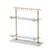 Park Hill Collection Southern Classic White Marble and Brass Bistro Rack EAW26057