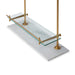 Park Hill Collection Southern Classic White Marble and Brass Bistro Rack EAW26057